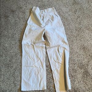 Wide Leg Cream Pants